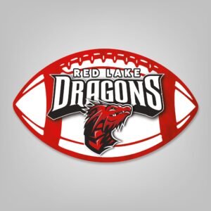 Football Shape - 8" x 4.875" Sticker