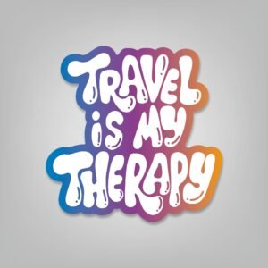 Travel Is My Therapy - 3.5" x 3.5" Sticker